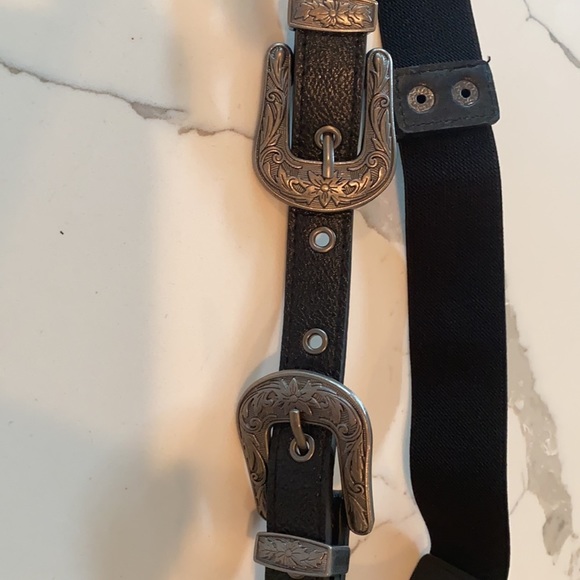 Leather Western belt GASGOOD ORIGINAL Double buckle - Picture 2 of 6